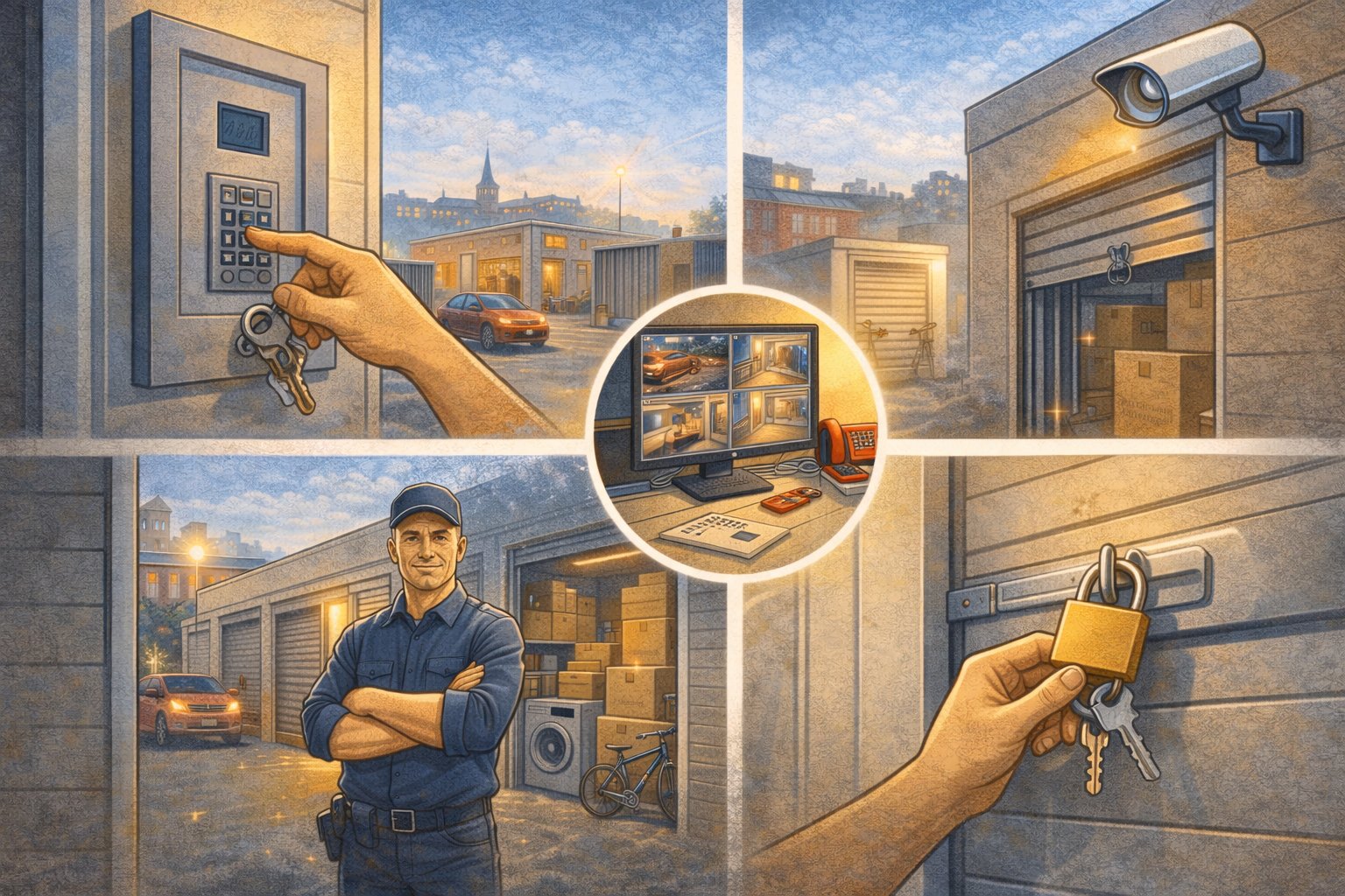 Illustration : Sécurité maximale pour vos biens à Roanne : comment protéger efficacement votre box de stockage