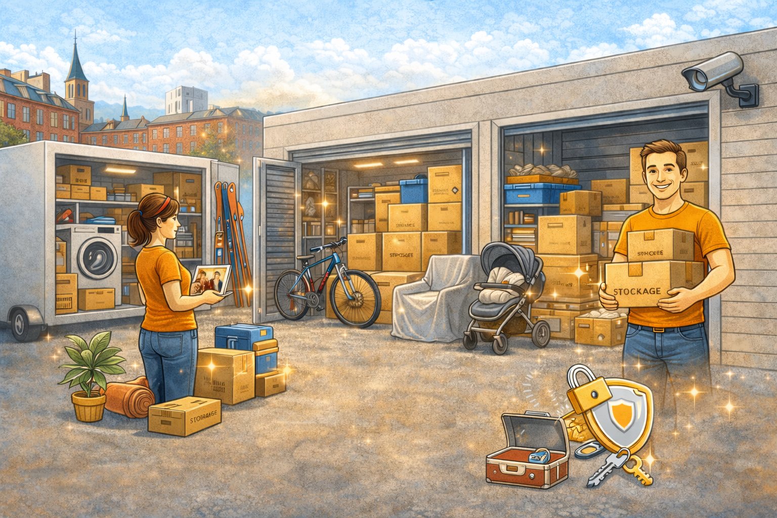 Illustration : Stockage longue durée à Roanne : comment libérer votre esprit (et votre logement) en toute sérénité