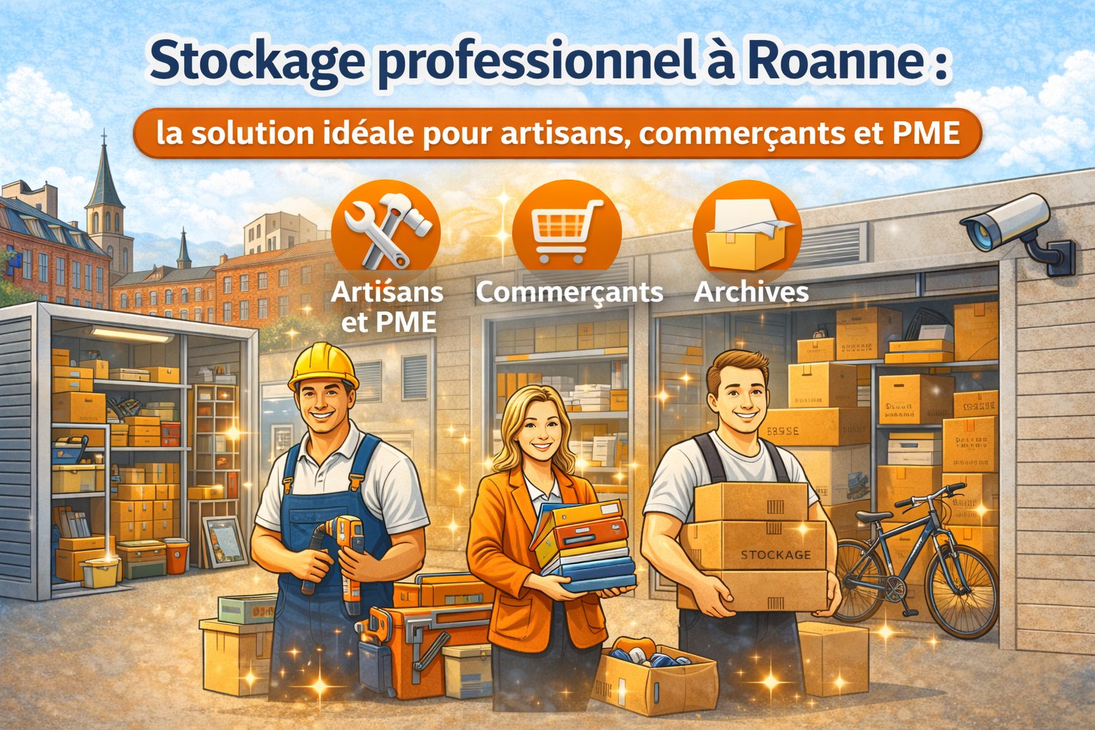 Illustration : Stockage professionnel à Roanne : la solution idéale pour artisans, commerçants et PME